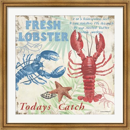 Framed Fresh Lobster Print