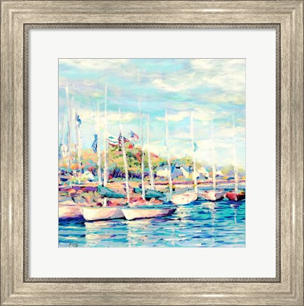 Framed Island Sail Boats Print