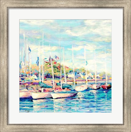 Framed Island Sail Boats Print