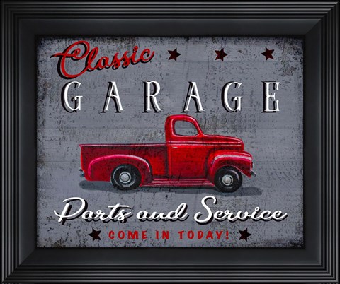 Framed Classic Garage Print