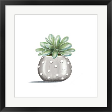 Framed Polka Dot Succulent Print
