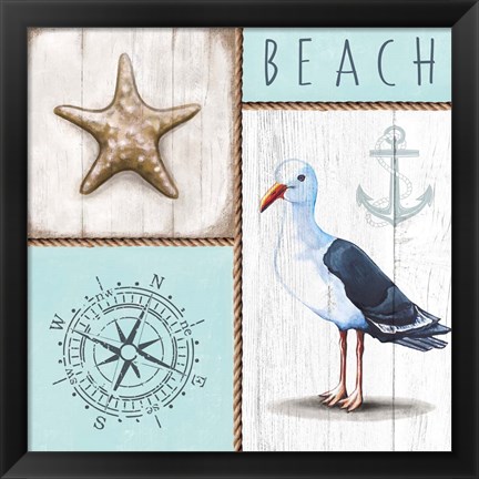 Framed Nautical Beach Print