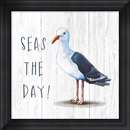 Framed Seas the Day Print