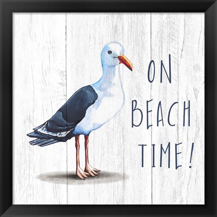 Framed On Beach Time Print