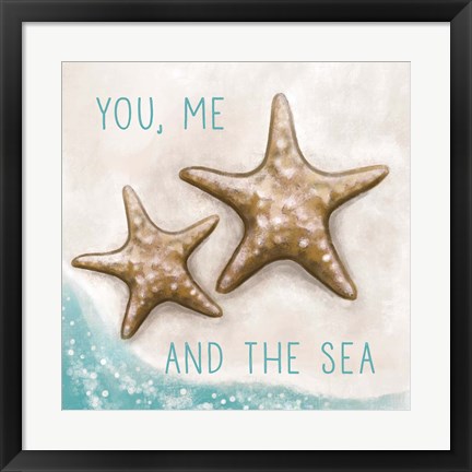 Framed You, Me and the Sea Print