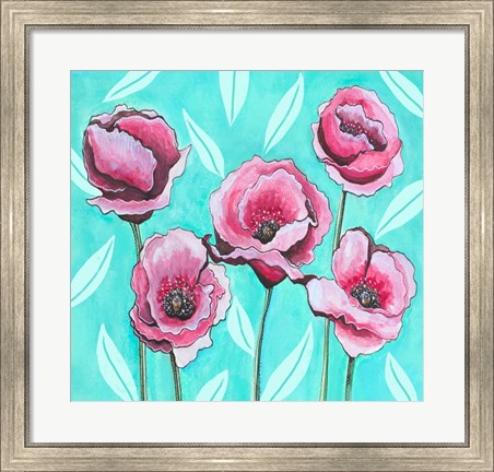 Framed Pink Poppies III Print