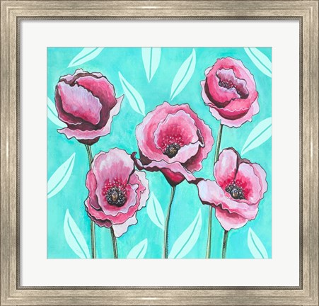 Framed Pink Poppies III Print