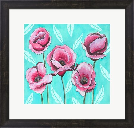 Framed Pink Poppies IV Print