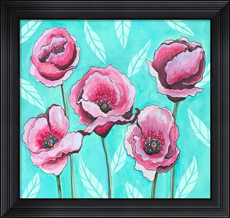 Framed Pink Poppies IV Print