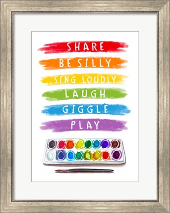 Framed Share, Be Silly Print