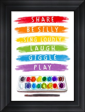Framed Share, Be Silly Print
