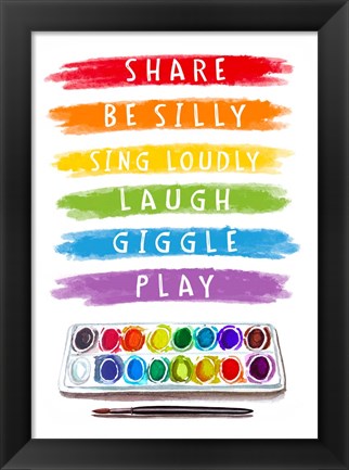 Framed Share, Be Silly Print