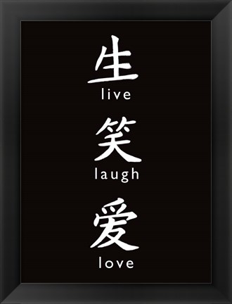 Framed Live, Laugh, Love Print