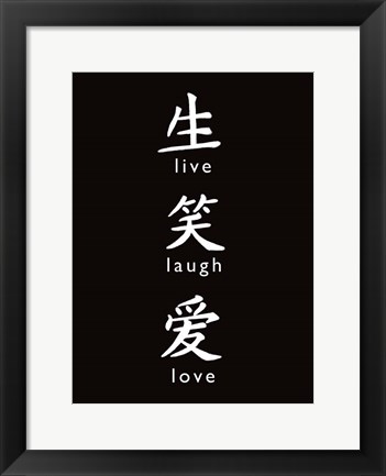 Framed Live, Laugh, Love Print