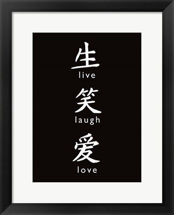 Framed Live, Laugh, Love Print