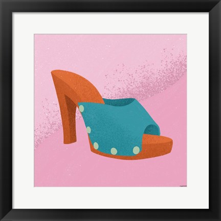 Framed Blue Heel Print