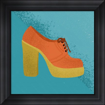 Framed Orange Clog Print