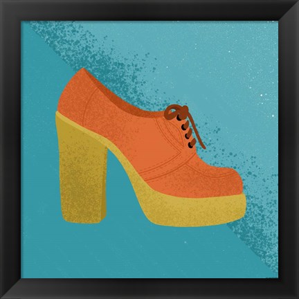 Framed Orange Clog Print