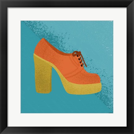 Framed Orange Clog Print