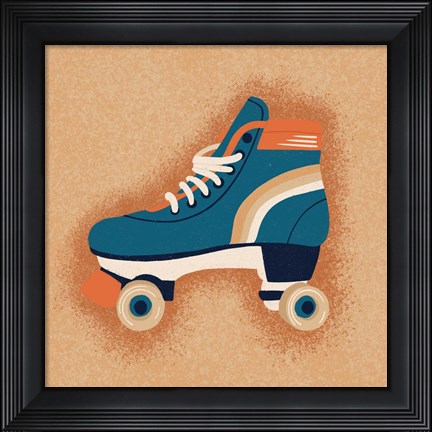 Framed Orange Skate Print