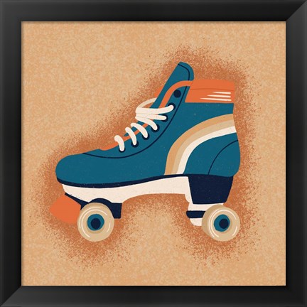 Framed Orange Skate Print