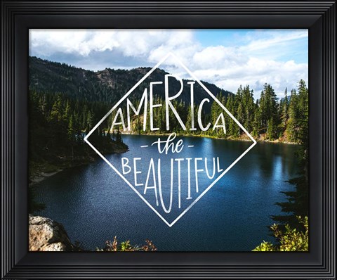 Framed America the Beautiful Print