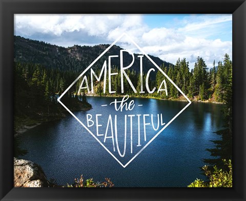 Framed America the Beautiful Print