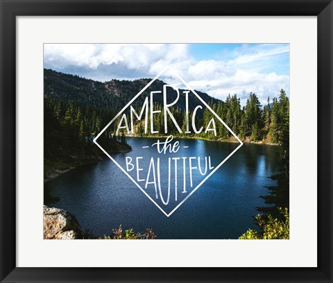 Framed America the Beautiful Print