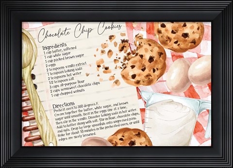 Framed Cookie Recipe Print