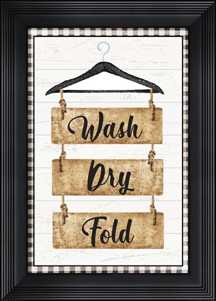 Framed Wash Dry Fold Print