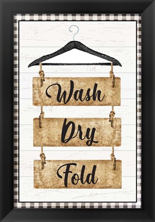 Framed Wash Dry Fold Print