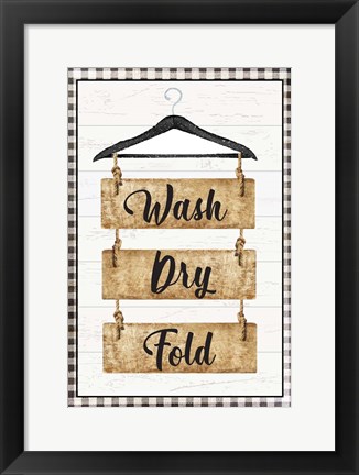 Framed Wash Dry Fold Print