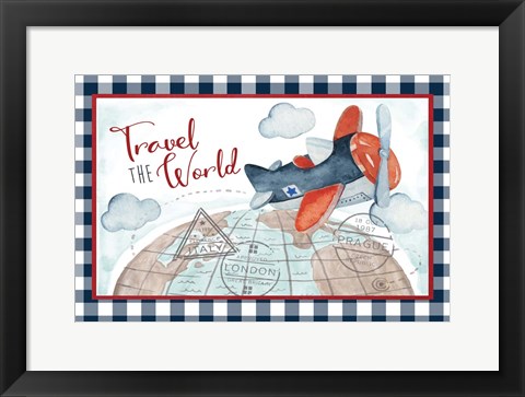 Framed Travel the World Print