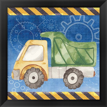 Framed Dump Truck Print