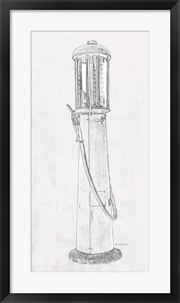 Framed Fuel Station Sketch No. 1 Print