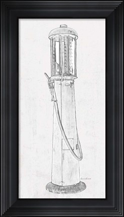 Framed Fuel Station Sketch No. 1 Print