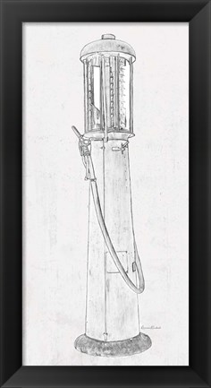 Framed Fuel Station Sketch No. 1 Print