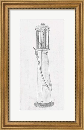 Framed Fuel Station Sketch No. 1 Print