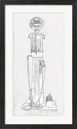 Framed Fuel Station Sketch No. 2 Print