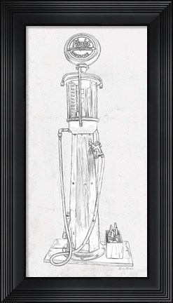 Framed Fuel Station Sketch No. 2 Print