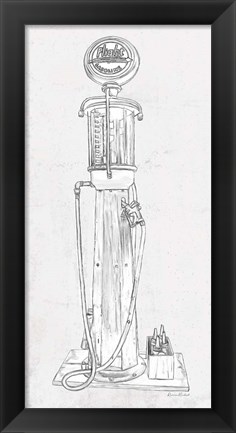 Framed Fuel Station Sketch No. 2 Print