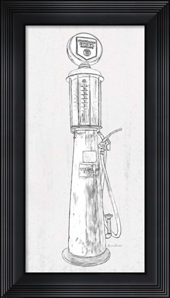 Framed Fuel Station Sketch No. 3 Print