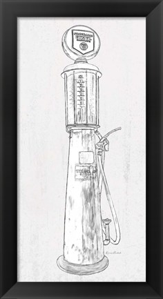 Framed Fuel Station Sketch No. 3 Print