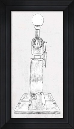 Framed Fuel Station Sketch No. 4 Print