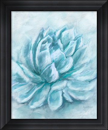 Framed Aqua Succulent III Print
