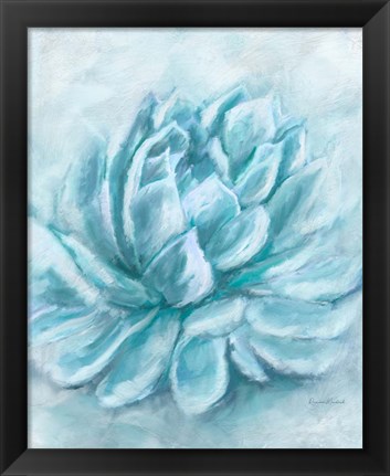 Framed Aqua Succulent III Print