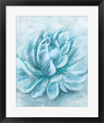 Framed Aqua Succulent III Print