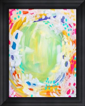 Framed Painted Canvas V Print