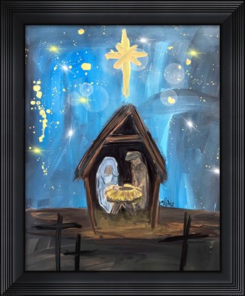 Framed Nativity I Print