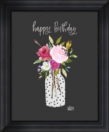 Framed Happy Birthday Print